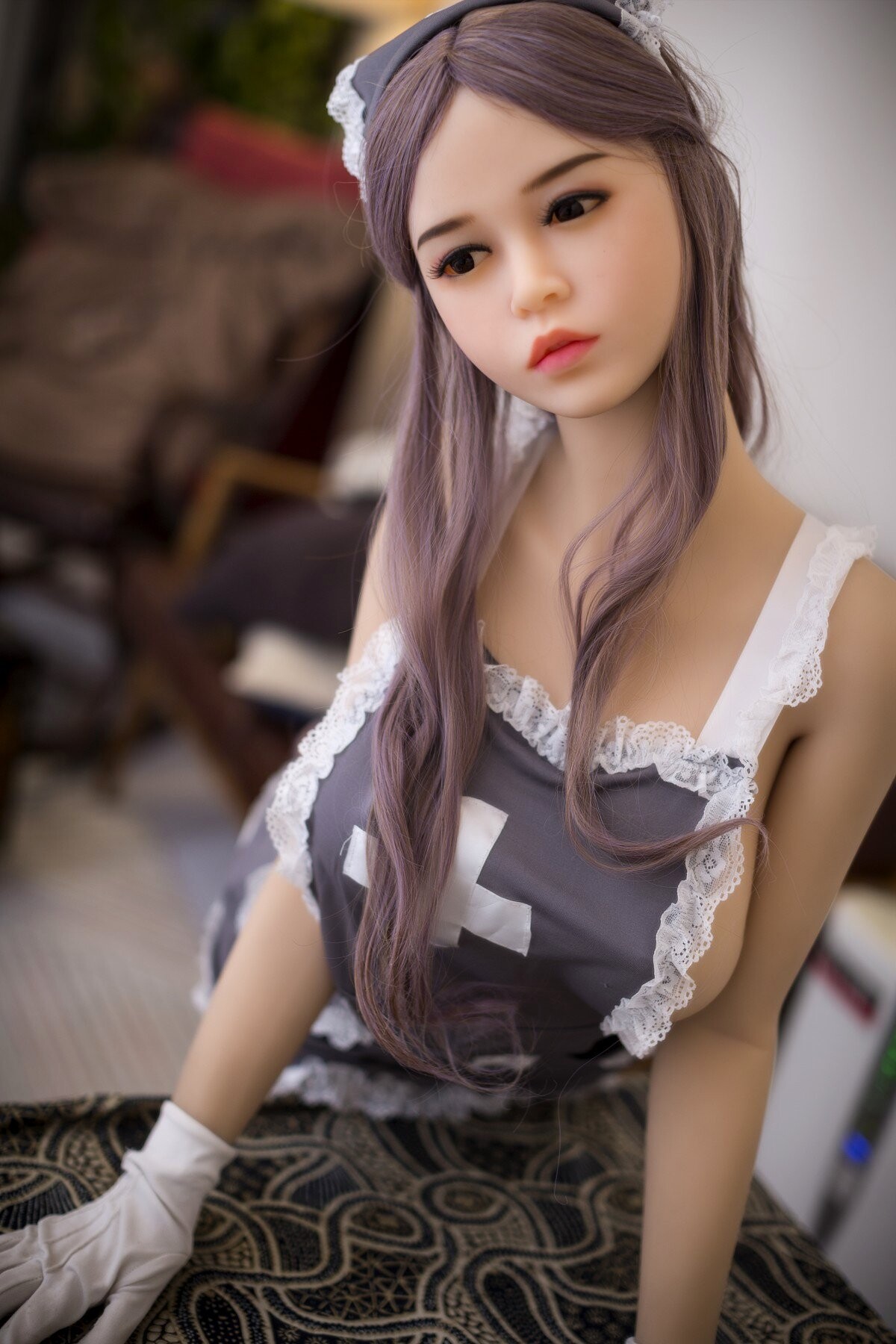 165cm 5.41ft Full Size Lifelike Solid Sex Doll with Metal Skeleton 3 Holes Love Doll