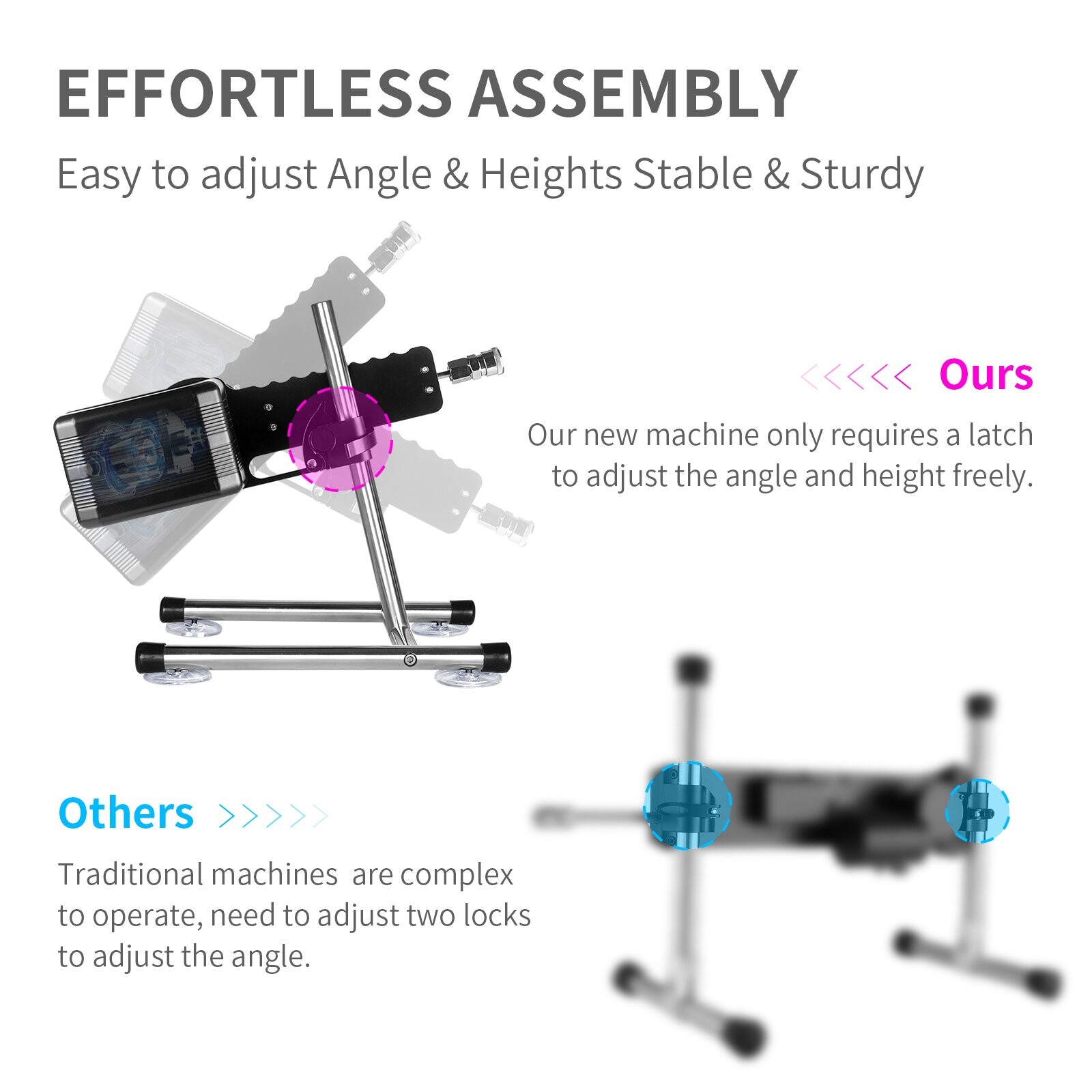 App Remote Control Premium Sex Machine with 4 Attachment