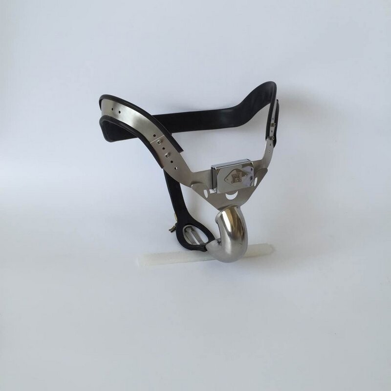 Chastity Devices for Men Stainless Steel Chastity Belt Sex Toys Black