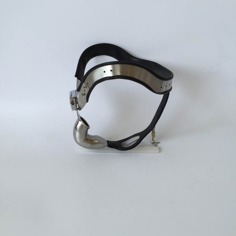 Chastity Devices for Men Stainless Steel Chastity Belt Sex Toys Black