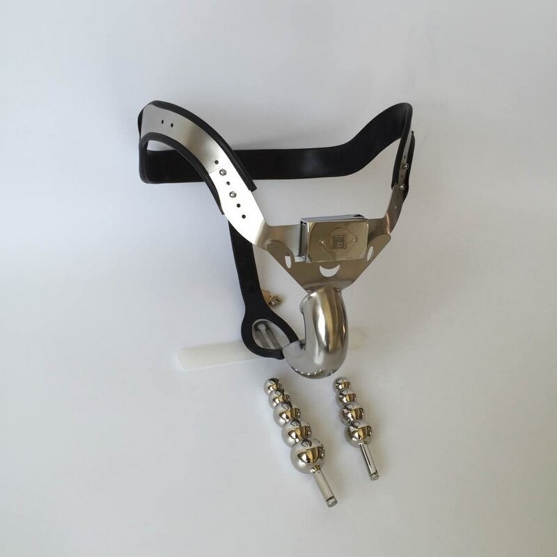 Chastity Devices for Men Stainless Steel Chastity Belt with Cock Cage Anal Plug bdsm Sex Toys