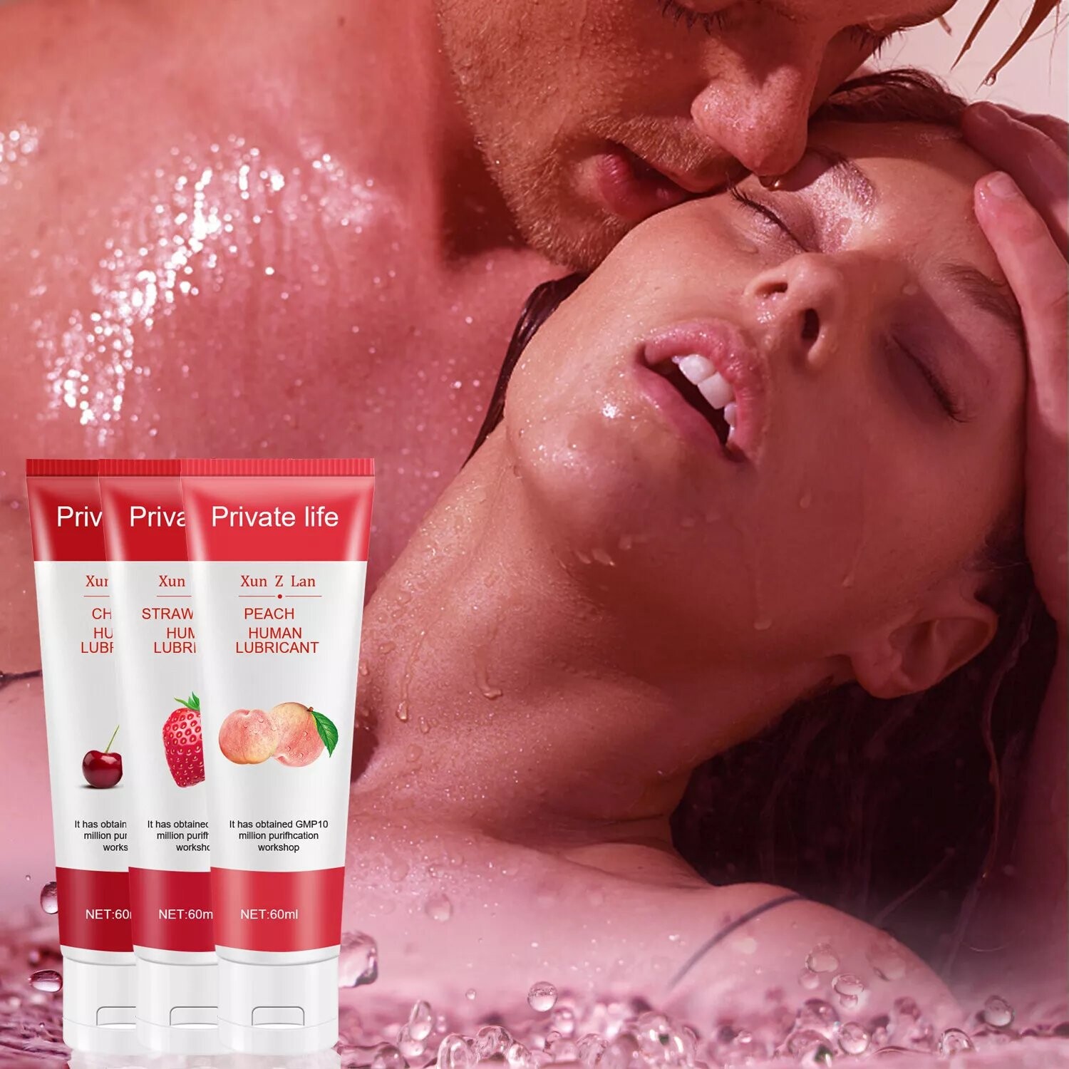 Edible Fruit Flavor Adult Lubricant Gel Lube Edible Oral Sex Sexual Massage Oil - 60ml