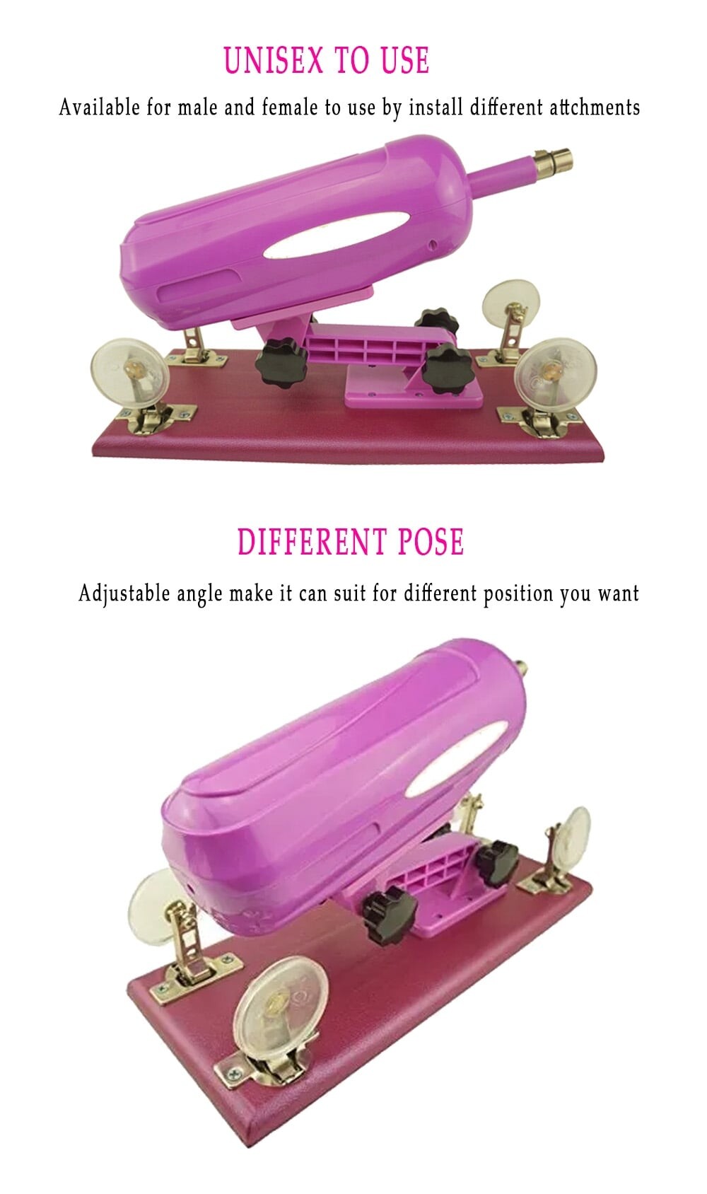 Female Masturbation Sex Machine Gun with 5PCS Dildo Accessories for Women Pink