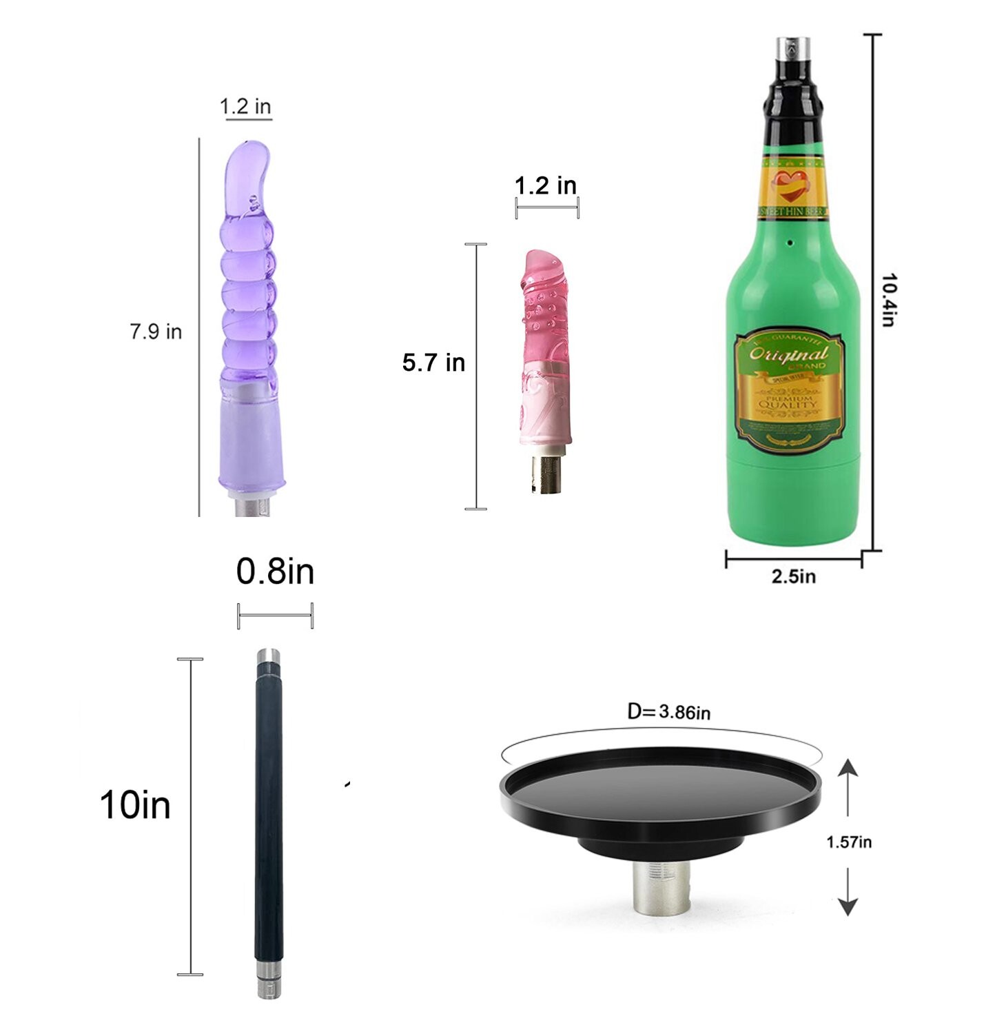 Jessky 3XLR Sex Toy Attachments for Sex Machines