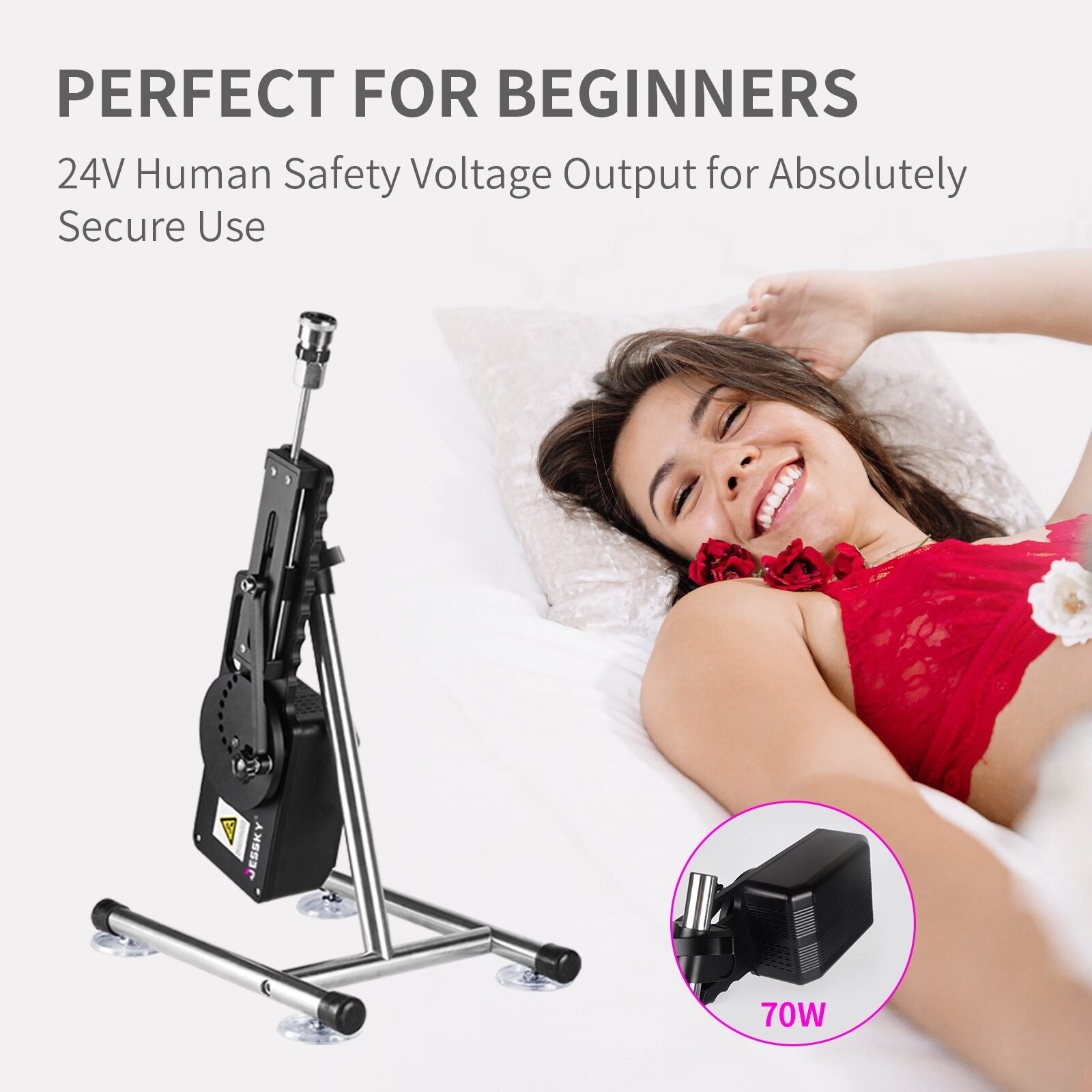 Jessky Sex Machine with APP and Remote Controlled 5 Attachments