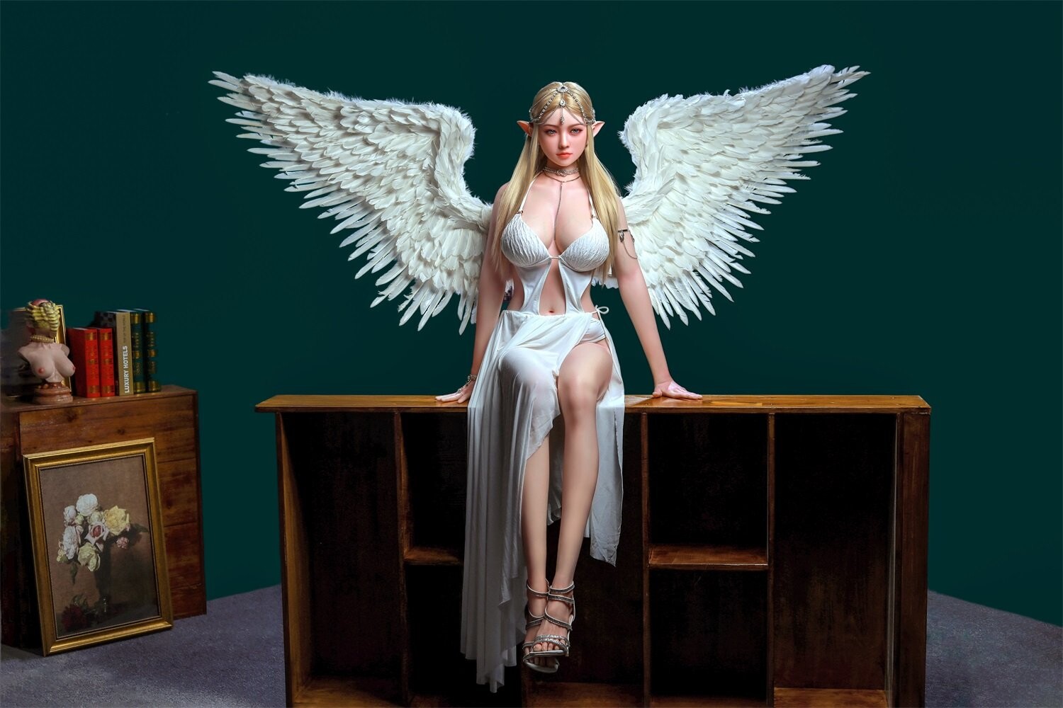 Lifelike silicone sex doll with metal skeleton and realistic sexy toy for adults 5.51ft/168cm