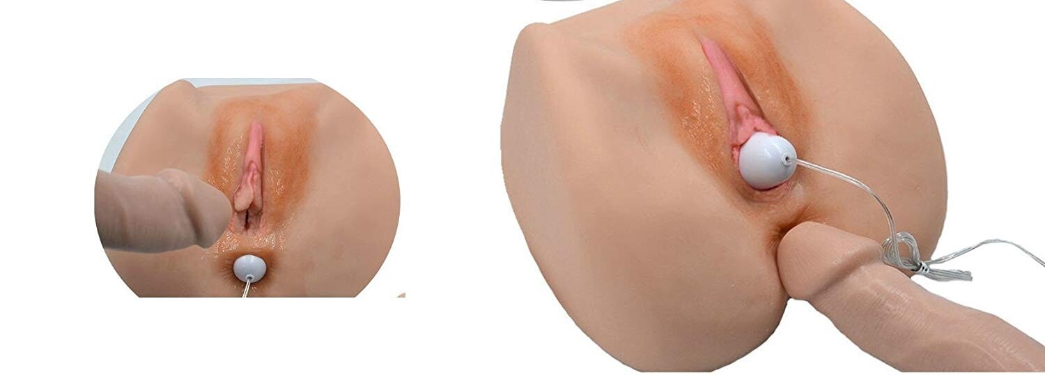Male Masturbator Love Doll Sex Toy with Two Natural Suction Holes