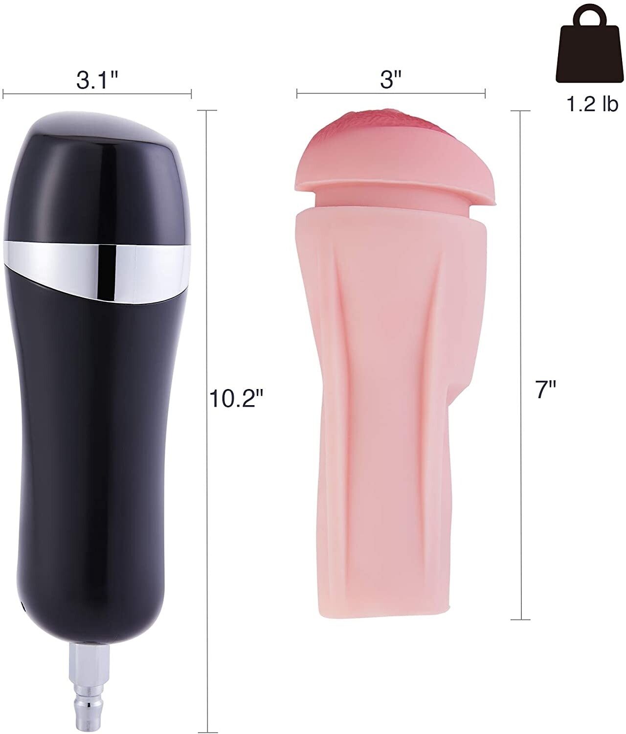 Mens Masturbator Quick Connect to Sex Machine Suction Cup and Angle Adjustable