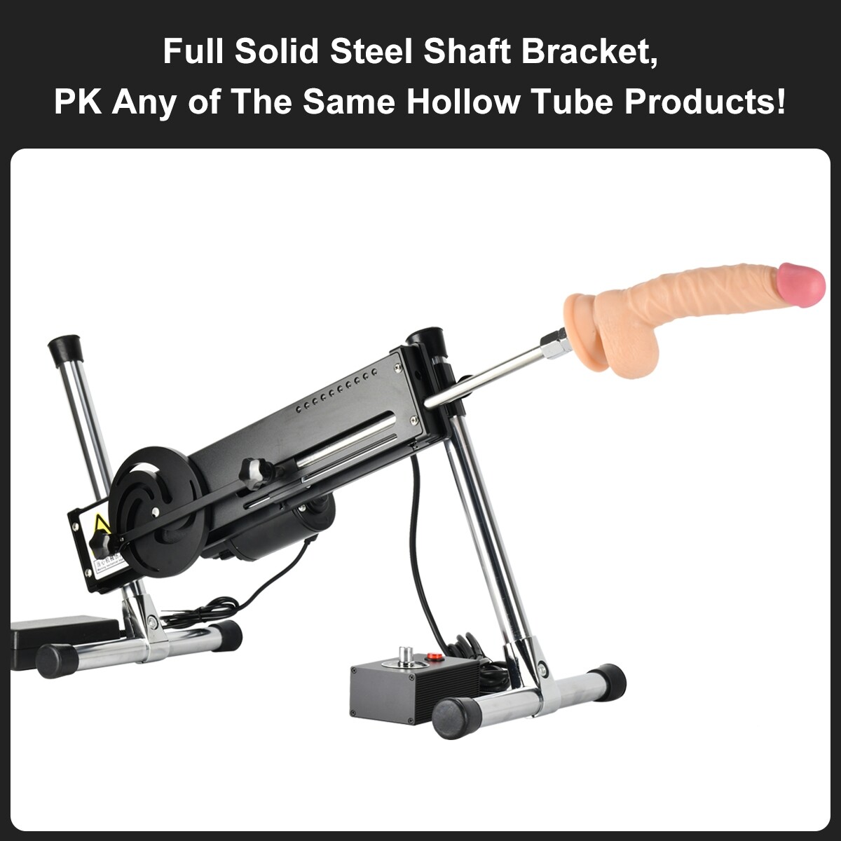Premium Sex Machine With Two Big Dildo Attachments and Extension Rod+Flat Suction Cup