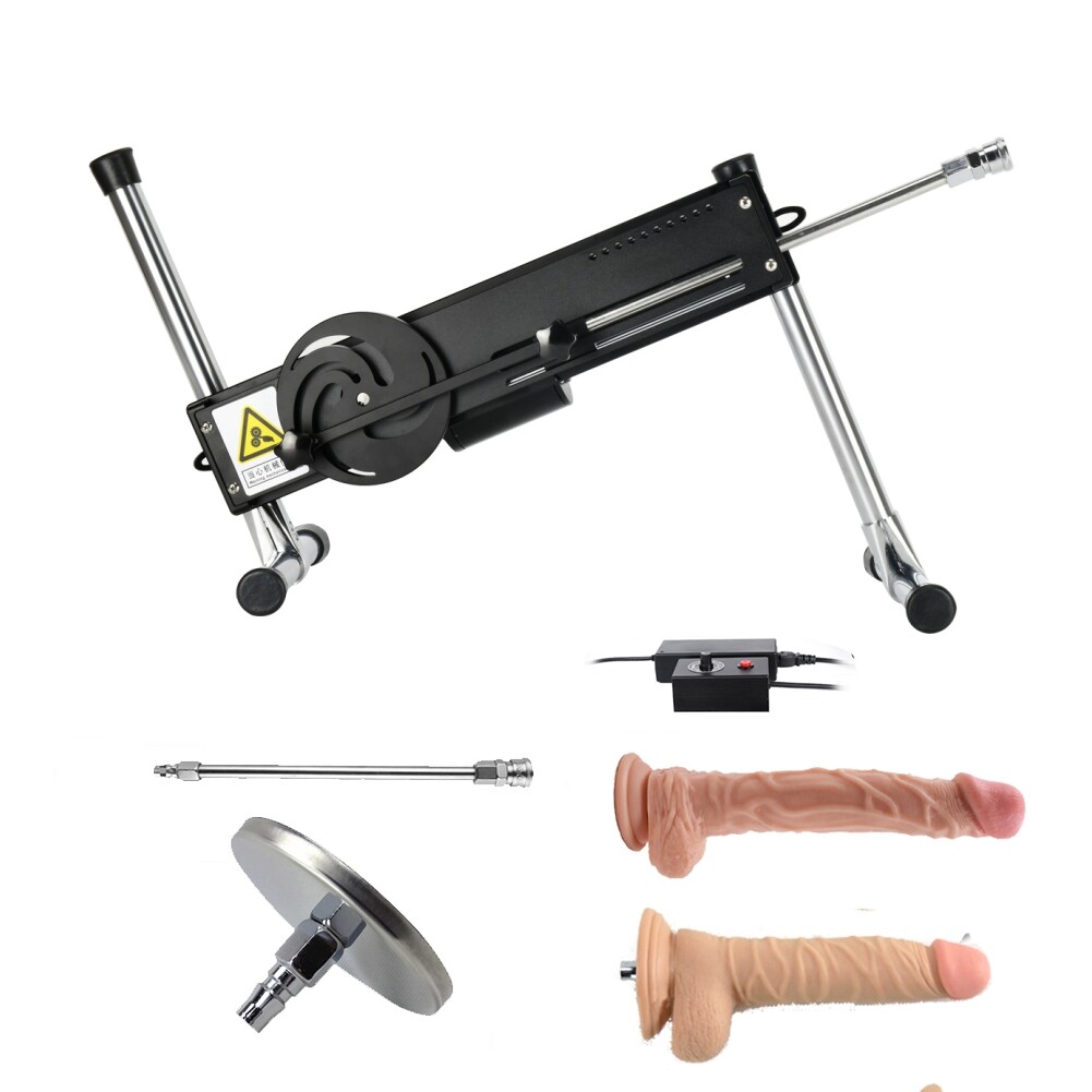 Premium Sex Machine With Two Big Dildo Attachments and Extension Rod+Flat Suction Cup