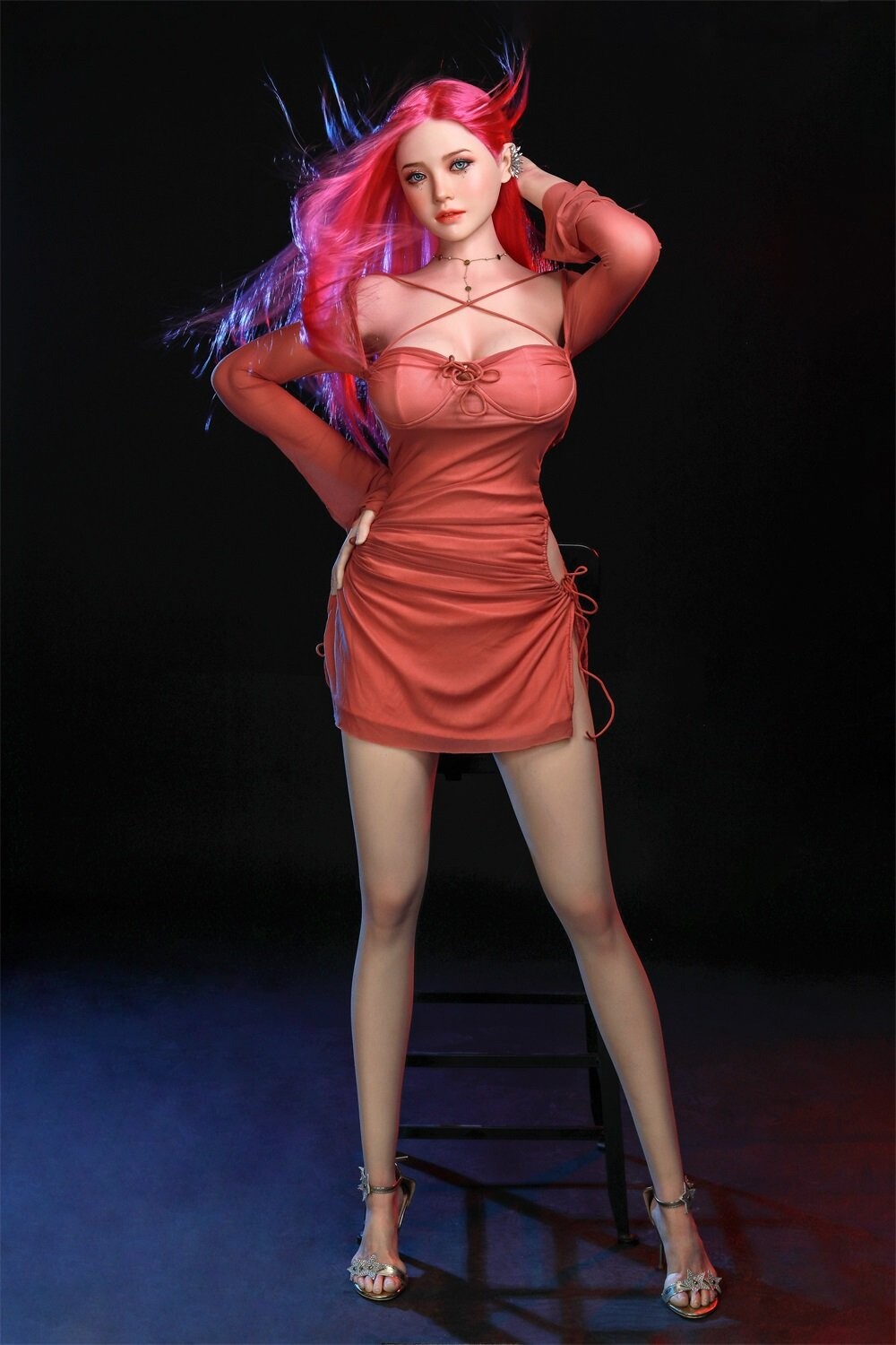 Realistic silicone love doll with vagina anal and oral for adults 5.51ft/168cm