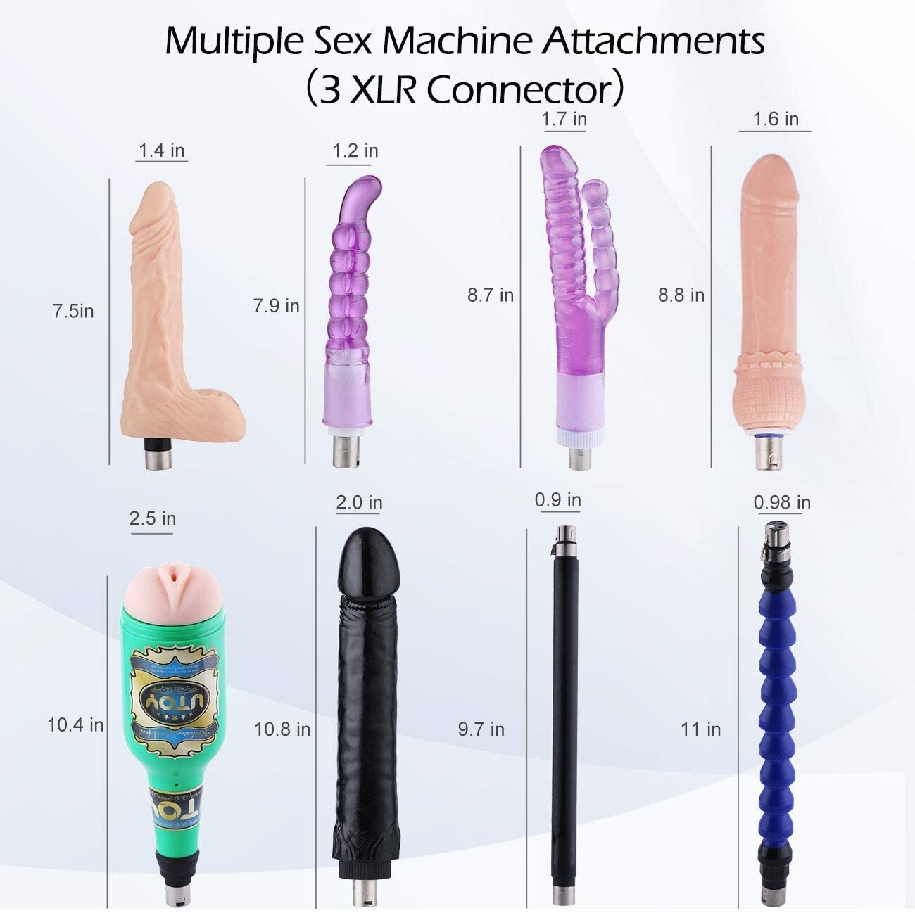 Thrusting Sex Machine With 8pcs Dildo and Masturbation Cup