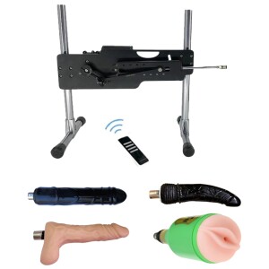 6 Speed Smart Remote Control Sex Machine With 3 Pcs Big Dildos, Vagina Cup for Couple