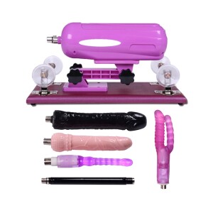 Female Masturbation Sex Machine Gun with 5PCS Dildo Accessories for Women Pink