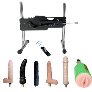 Smart Remote Control Sex Machine 6 Speed With 5 Pcs Big Dildos, Vagina Cup for Couple
