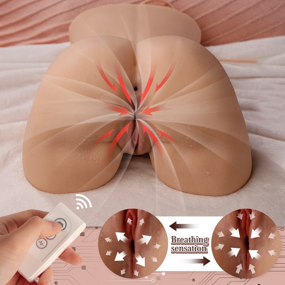 16.97LB Fesses féminines vibrantes et aspirantes automatiques avec vagin et anus