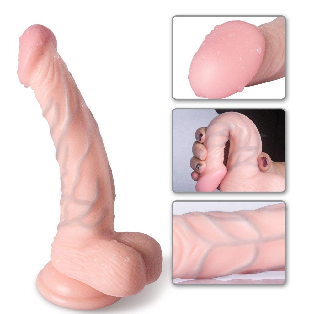 7.48 pouces Dildo avec ventouse pour femmes, réaliste et ferme