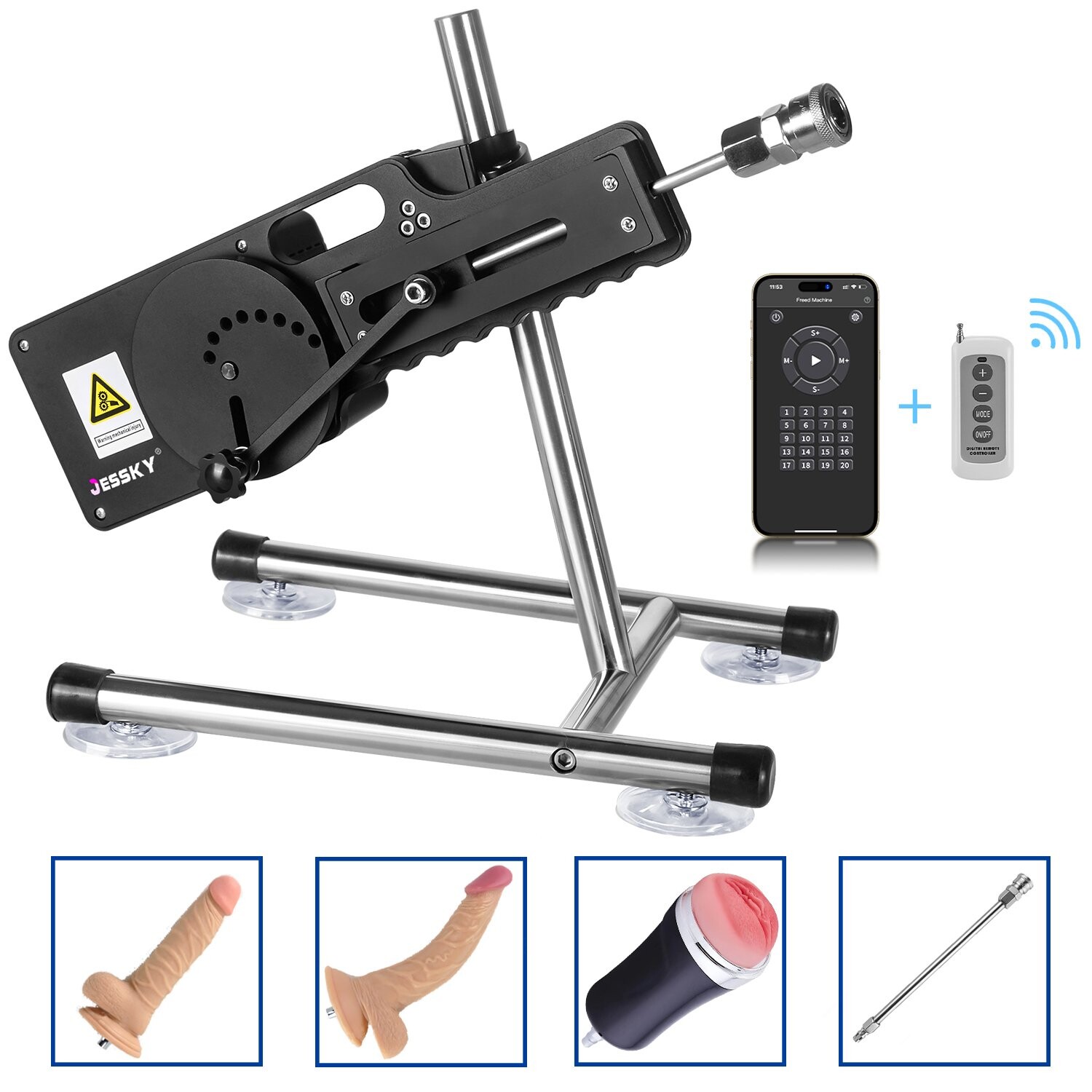 APP Contrôle Machine à Sexe Automatique pour Hommes et Femmes avec Masturbation Masculine 4 Accessoires