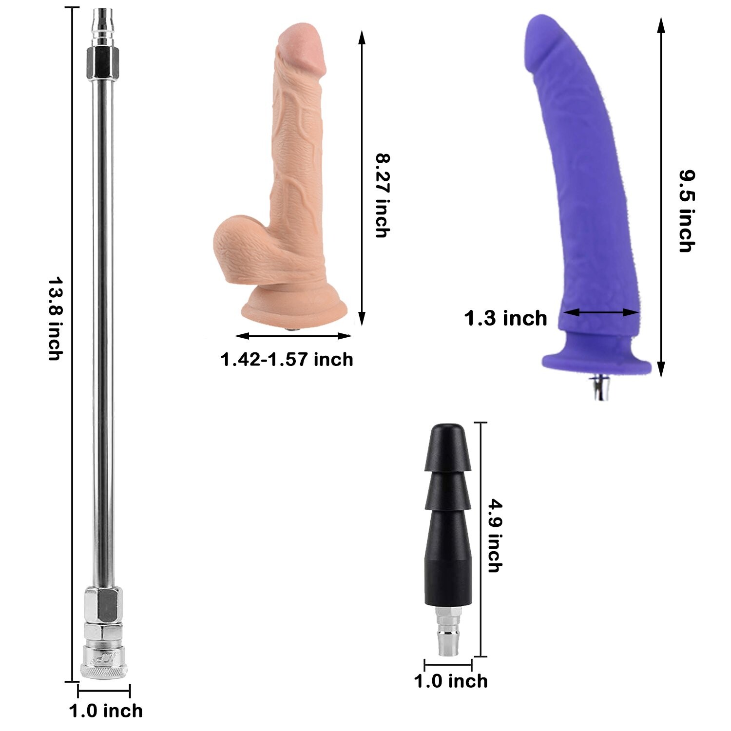 Machine à sexe premium contrôlée par application avec 4 accessoires