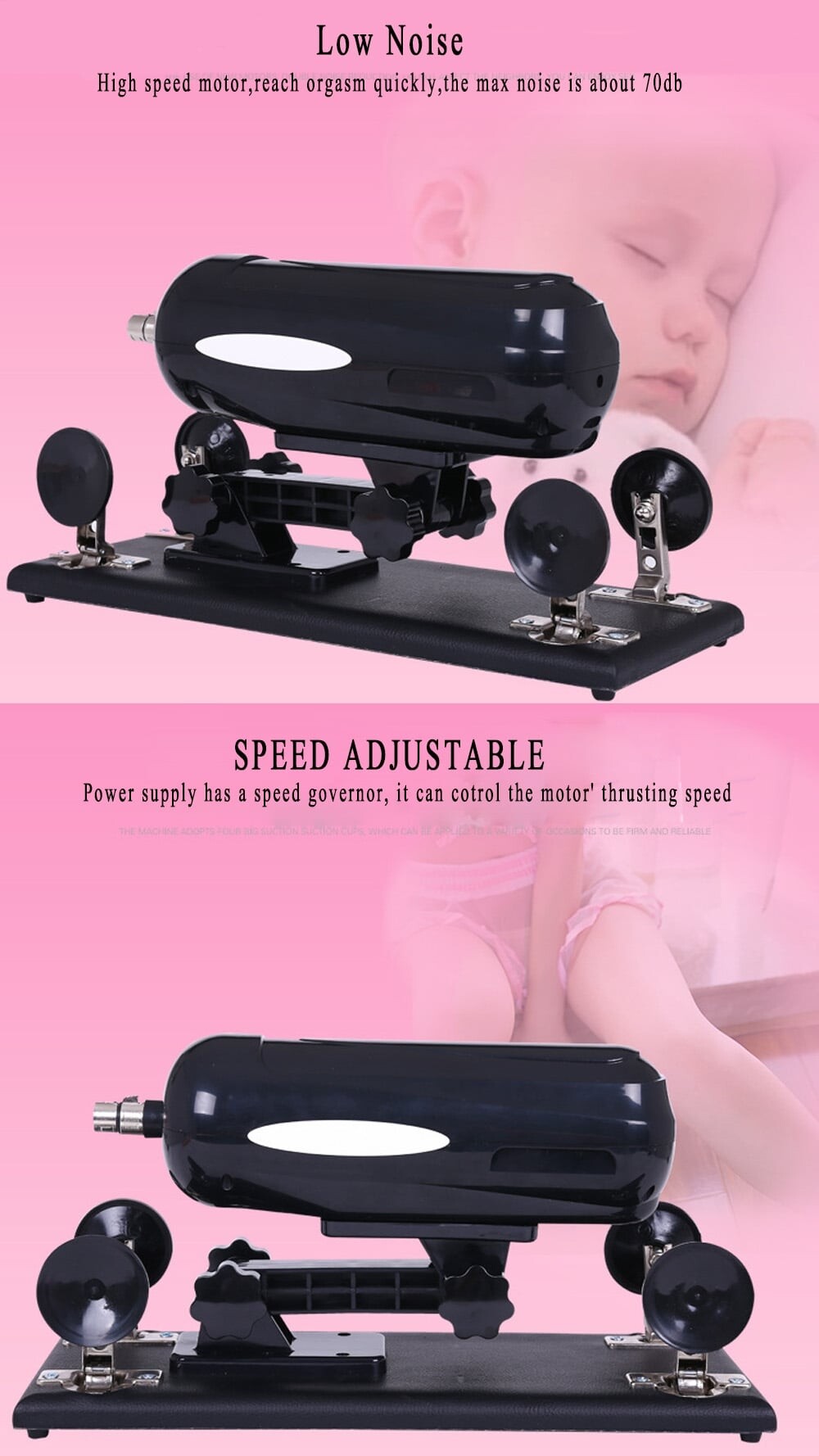 Masturbation réglable Multispeed de machine automatique de sexe avec les attachements 5pcs