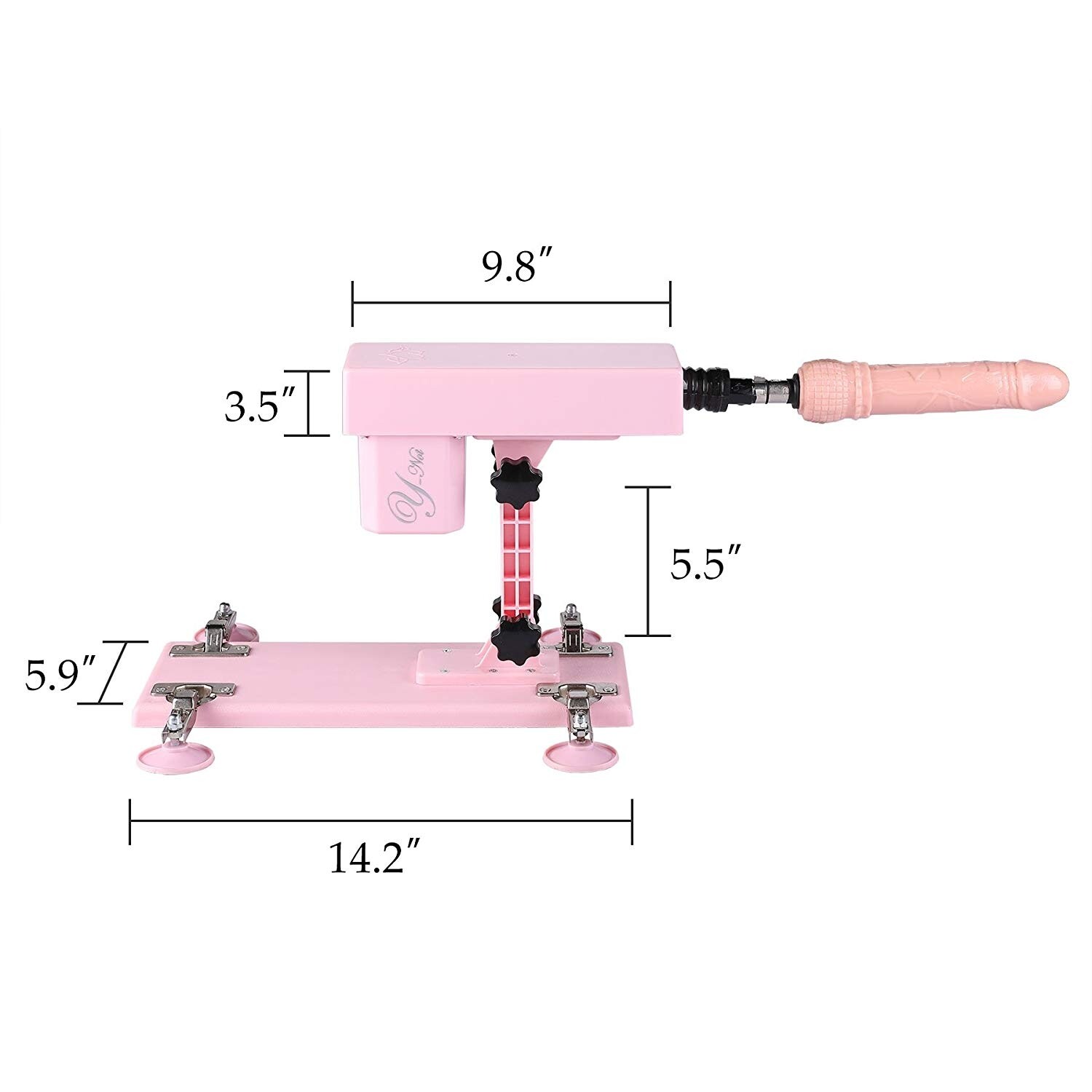 Machine automatique de sexe avec attachements de gode 5PCS pour les femmes rose