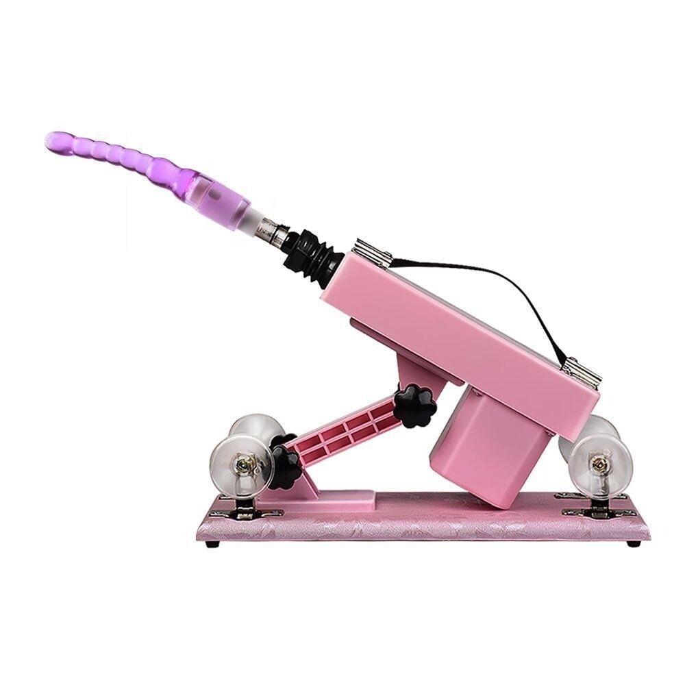 Machine automatique de sexe avec 5 pièces jointes de gode pour femmes rose