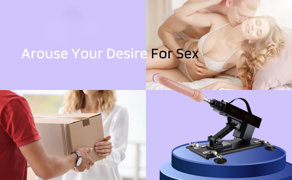 Sex Machine avec une photo et une vidéo Bluetooth balayées avec deux gros gode