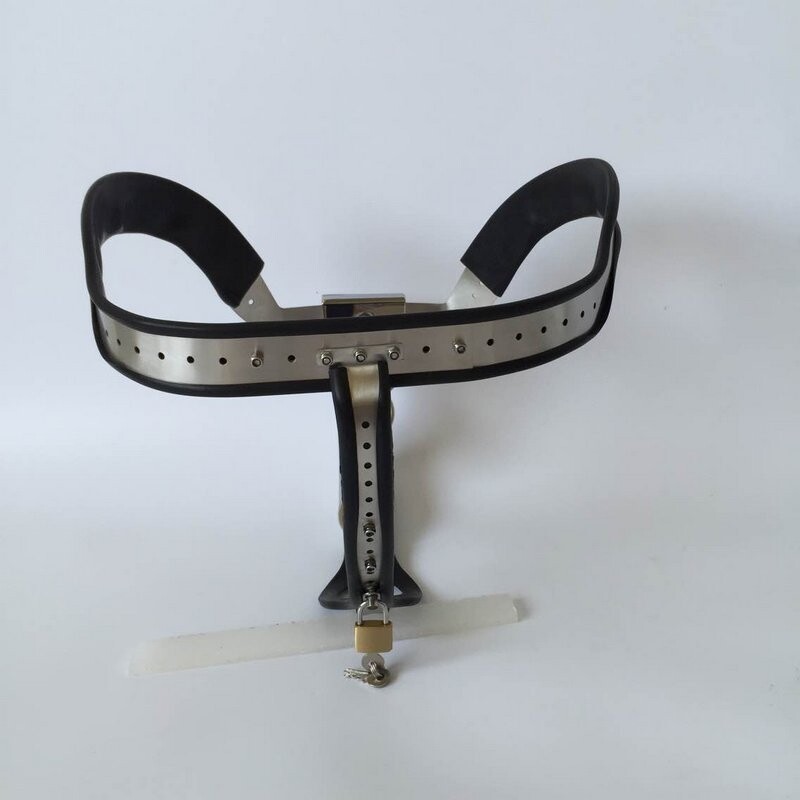 Ceintures de chasteté pour hommes en acier inoxydable, jouets sexuels, noir