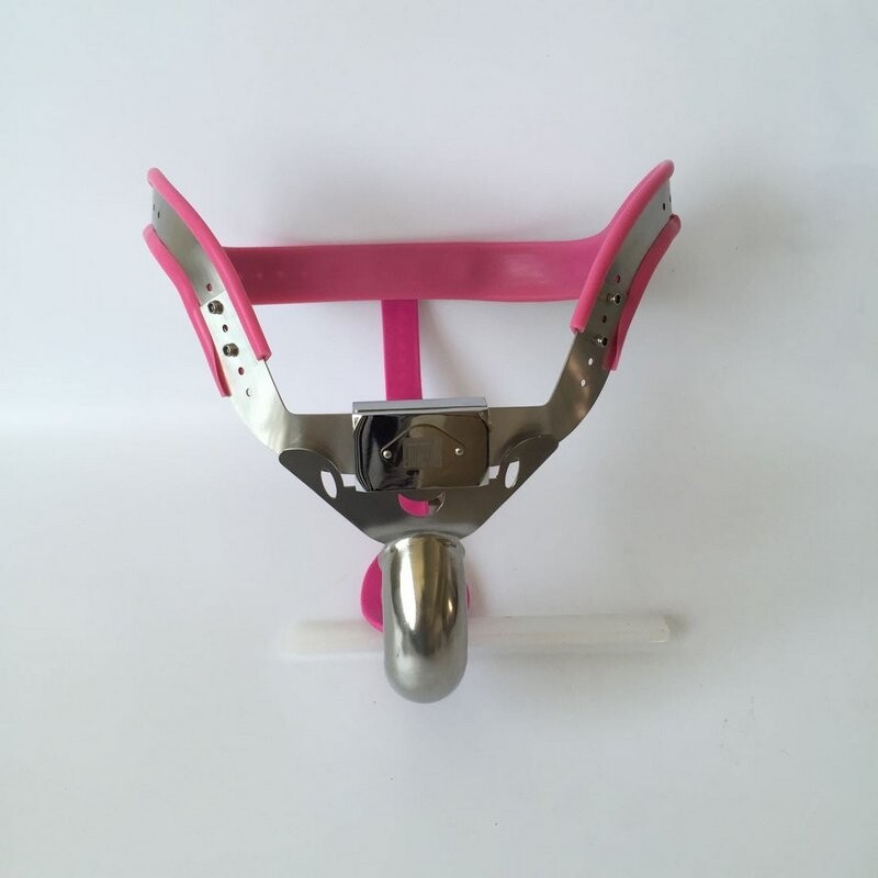 Dispositifs de chasteté pour hommes Ceinture de chasteté en acier inoxydable Jouets sexuels Rose