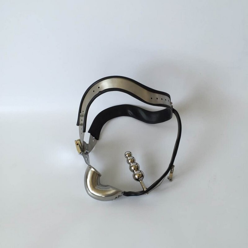 Dispositifs de chasteté pour hommes Ceinture de chasteté en acier inoxydable avec cage de pénis et plug anal bdsm Jouets sexuels noirs