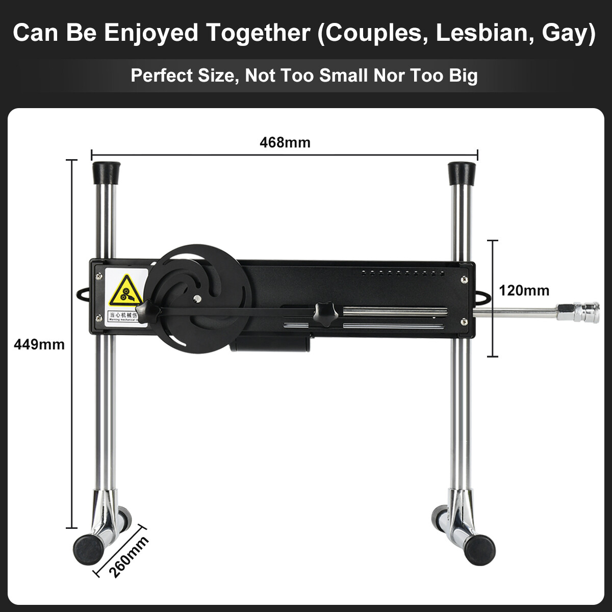 Couples Premium Sex Machine avec une ventouse et un gros gode