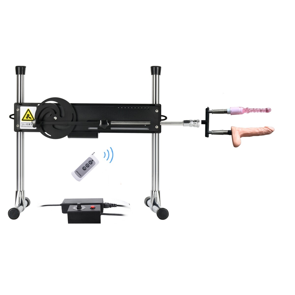 Machine à sexe premium avec télécommande et accessoire PRO + 3 godes anaux