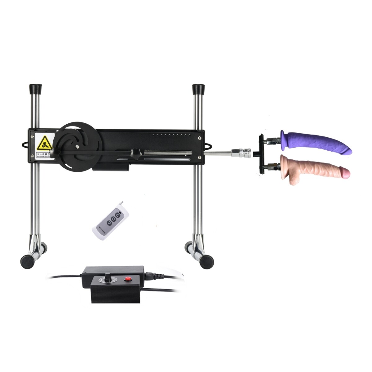 Sex Machine Premium à télécommande avec pièce jointe PRO + deux gros godemichés