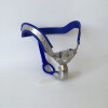 Dispositifs de chasteté pour hommes Ceinture de chasteté en acier inoxydable Jouets sexuels bleus