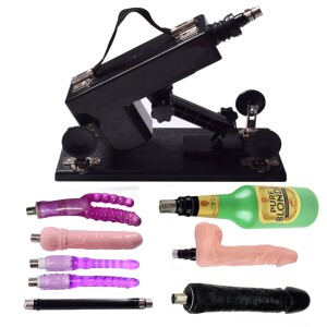 Meubles de sexe pour une mitraillette automatique de sexe puissante avec des accessoires de godemichets et de gode 7PCS