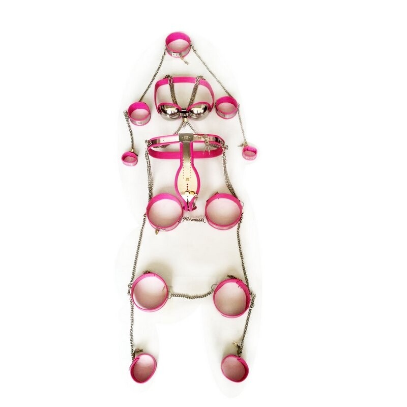 8pcs/set Stainless Steel Male Chastity Device with Cage Luxurious Chastity Devices for Men Chastity Belt with Anal Plug bdsm Toy