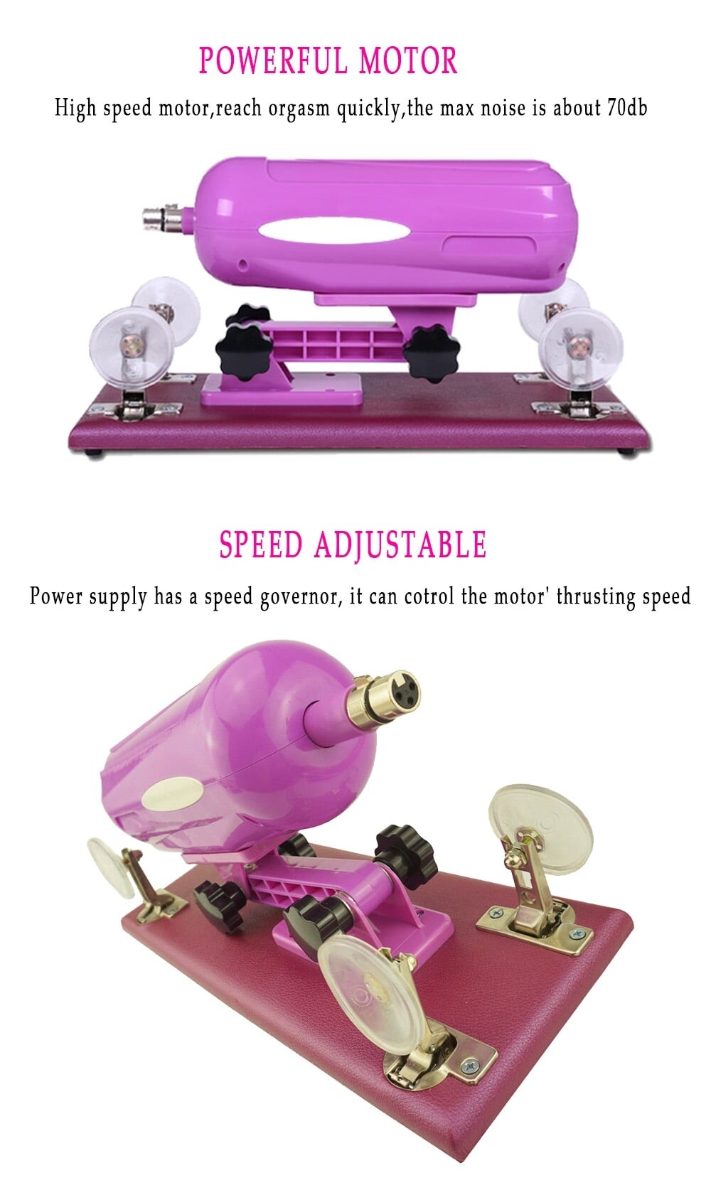 Adjustable Speed Sex Machine for Couple With Vagina cup and 8PCS Dildos