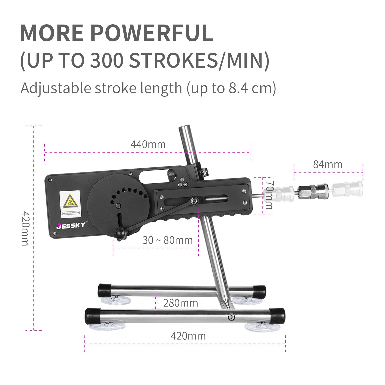 App Remote Control Premium Sex Machine with 4 Attachment