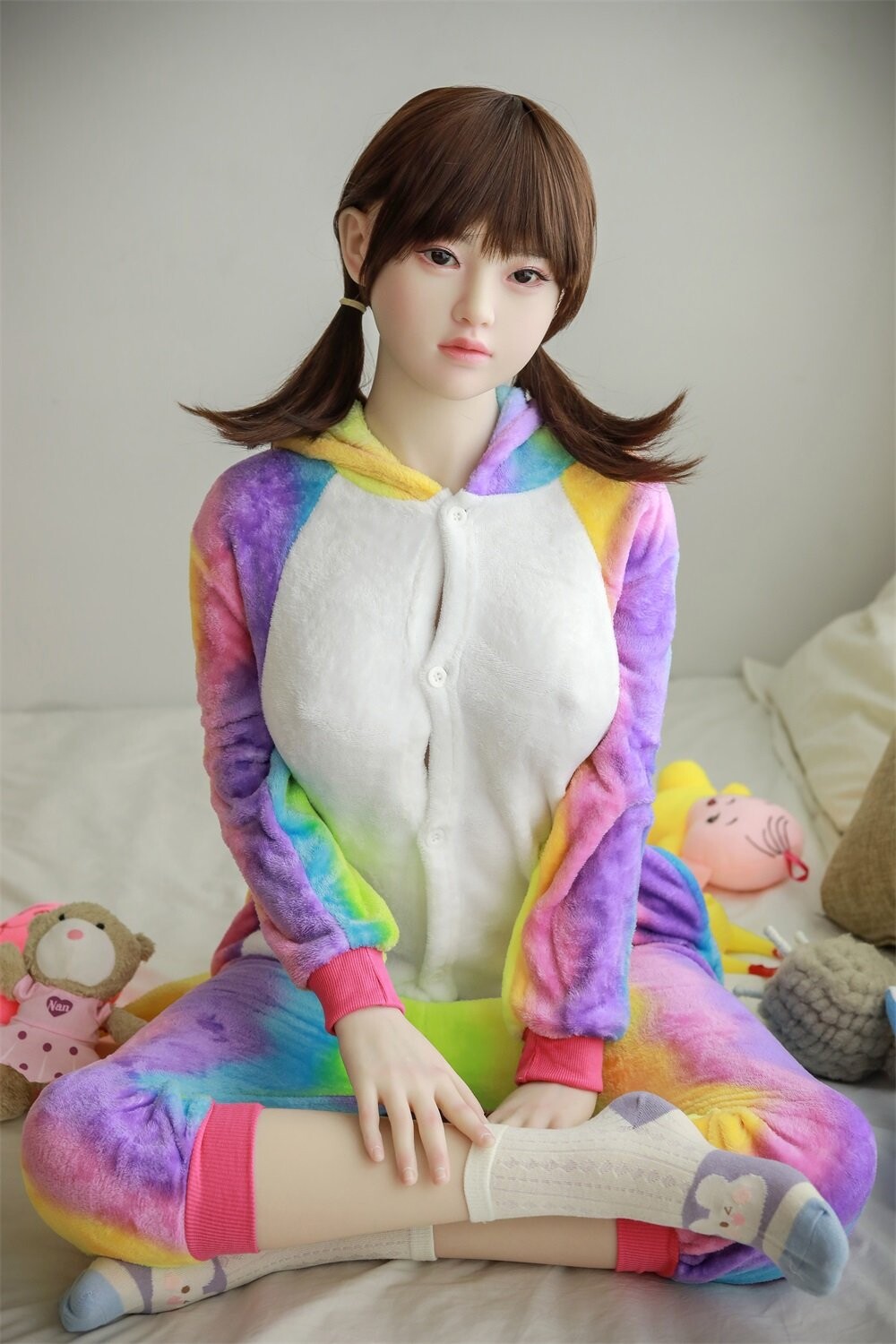 Realistic silicone sex doll with full body and metal skeleton for lifelike play 4.85ft/148cm 