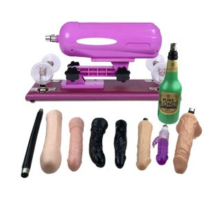 Adjustable Speed Sex Machine for Couple With Vagina cup and 8PCS Dildos