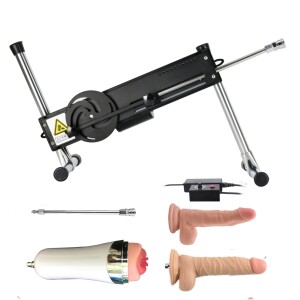 Premium Sex Machine Adjustable for Couple With Vagina cup and 2PCS Dildo+Extension Rod