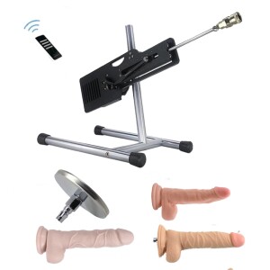Updated Edition：Smart Remote Control 6 Speed Sex Machine With 3 Pcs Big Dildos Suction Cup