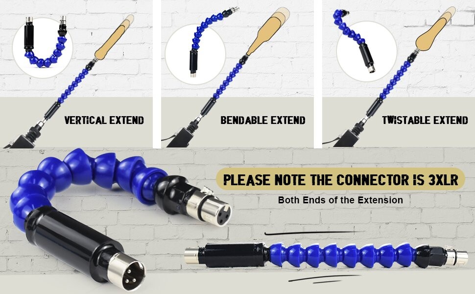 2pcs Flexible tube + Straight Extension tube