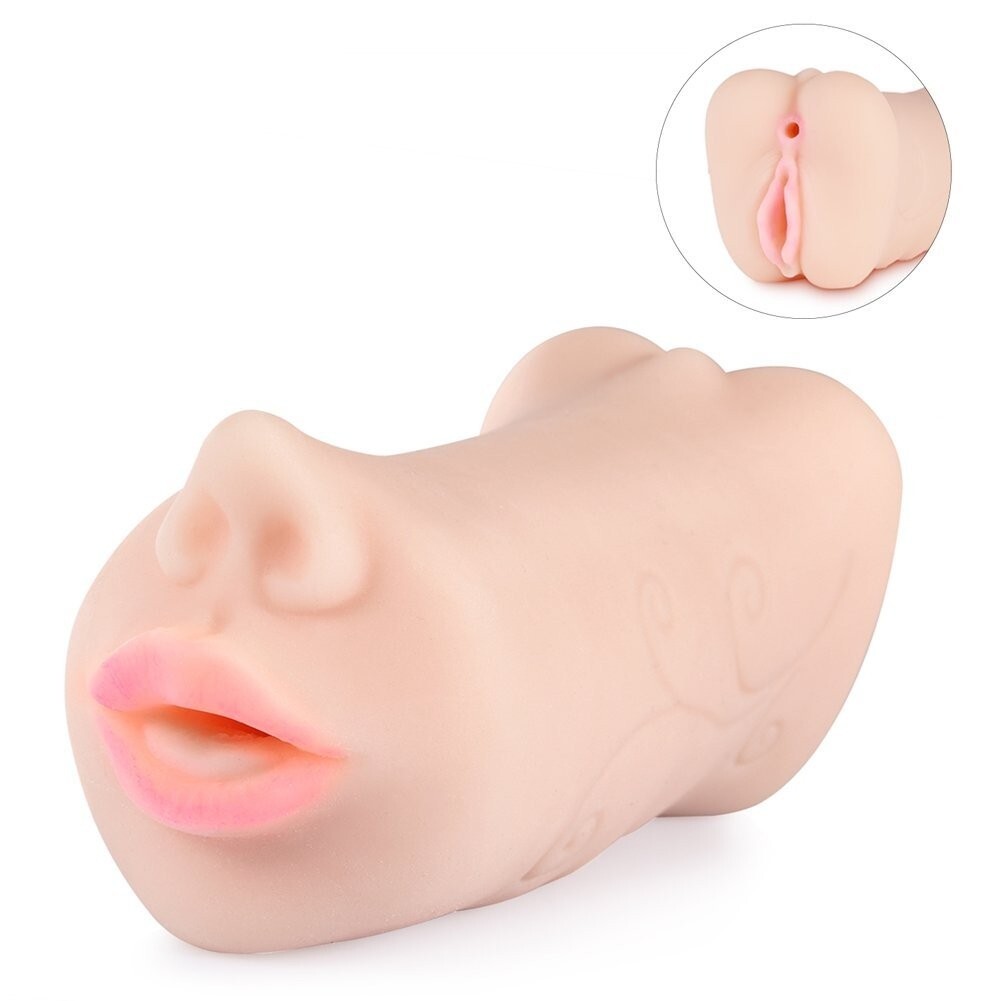 3D Realistic Molded Masturbator 3-in-1 Vaginal Anal Oral Sex Toy for Male Masturbation