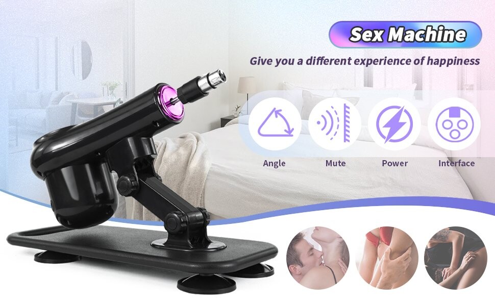 Remote Sex Machine Adult Sex Toys for Oral Anal Sex Massage 9pcs Attachments