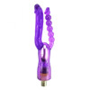 Double Head Dildo Attachment Toys for Sex Machine Device (Purple)