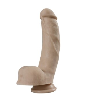 Ares Spesical Curved 8.2" Realistic Cock Dual Density Veiny Dildo Dong With Balls Strong Suction Cup