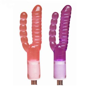 Double Head Realistic Dildo Vaginal and Anal Pleasure for Sex Machine