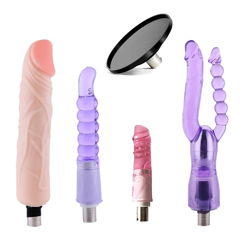 5pcs 3XLR Connector Dildo Attachments for Sex Machines - Versatile Pleasure Set