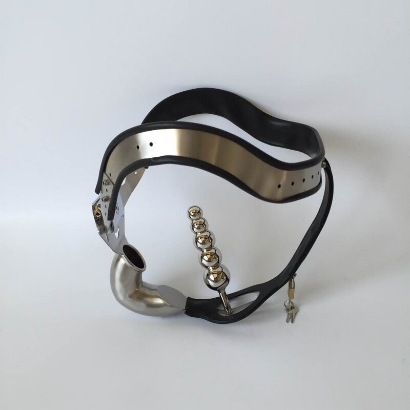 Chastity Devices for Men Stainless Steel Chastity Belt with Cock Cage Anal Plug bdsm Sex Toys